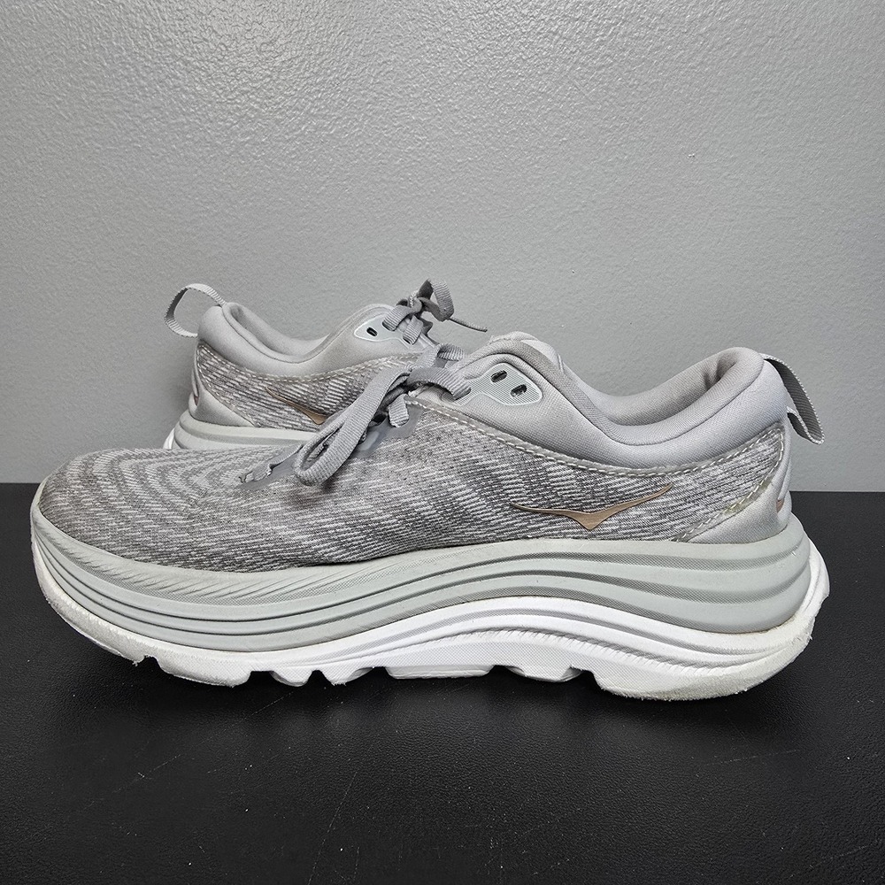 Hoka Shoes Womens Size 7B Gray Gaviota 5 Performance Running Athletic Sneakers - Picture 7 of 9